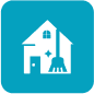Complete home cleaning icon