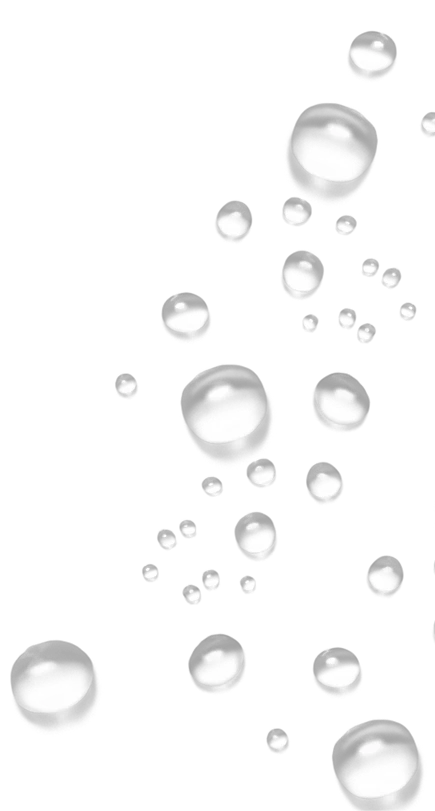 water bubbles represent freshness